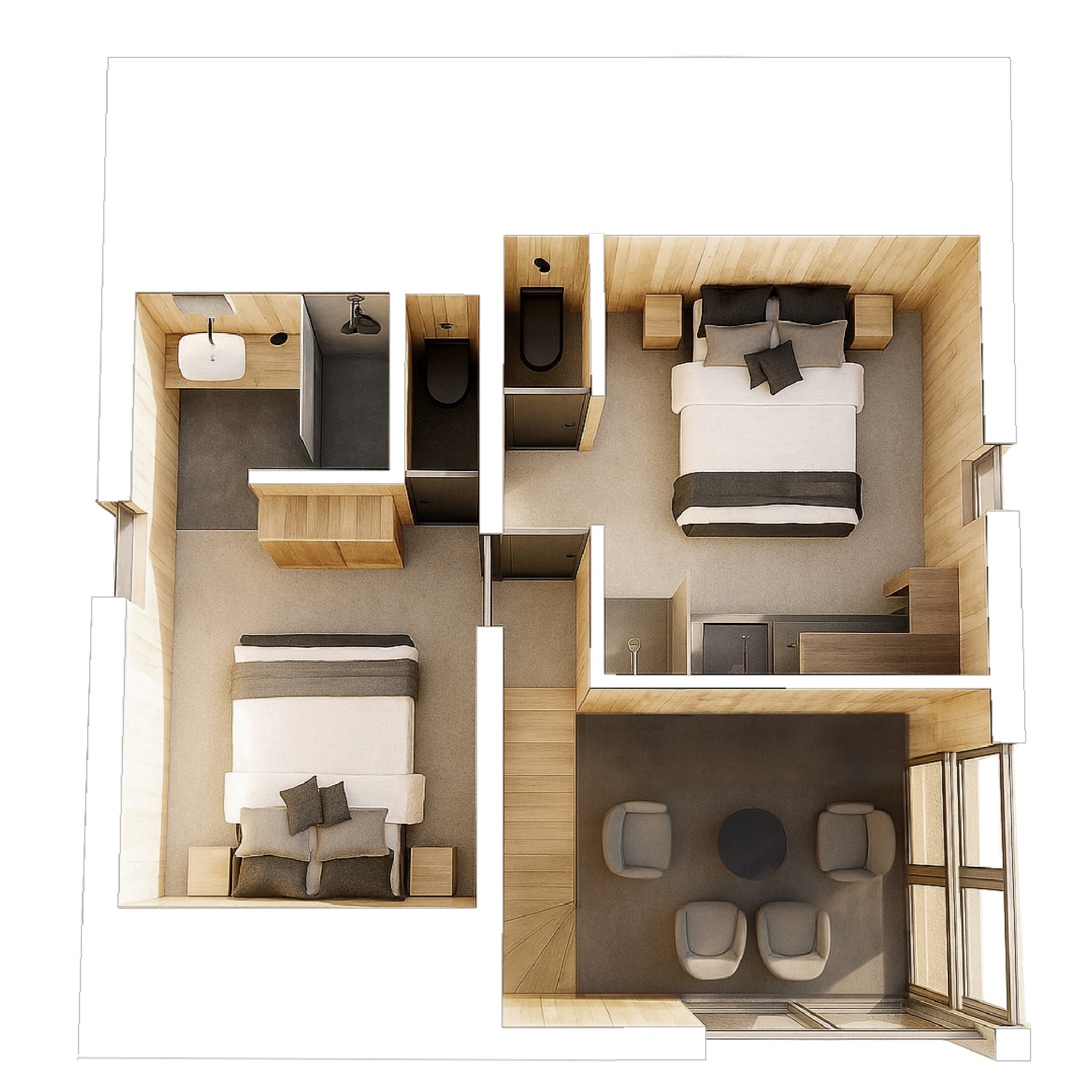 COTTAGE 10 PERSONNES - PREMIER ETAGE LE CHENE - LE CHARME - L’ERABLE